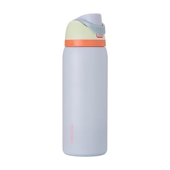 Owala FreeSip Garrafa de água de aço inoxidável isolada com canudo para esportes, viagens e escola, garrafa de água esportiva sem BPA, 946 ml, casa de