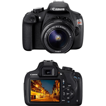 Câmera Digital DSLR Canon EOS Rebel T5 18MP Lente EF-S18-55mm III - Preta