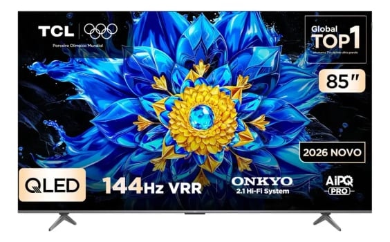 Smart TV TCL 85 Polegadas QLED 4K P8L WiFi Bluetooth Google TV HDR10+ 144 Hz VRR 85P8L