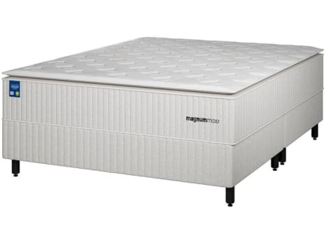 Cama Box Queen (Box + Colchão) Plumatex - de Mola Ensacada 71cm de Altura Magnum Maxx