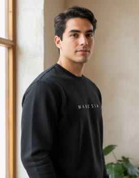 Moletom Careca Masculino Sueter Algodão Flanelado Casual