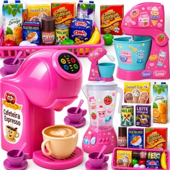 Kit Cozinha Brinquedo Eletrodomésticos 37pcs Comidinhas +