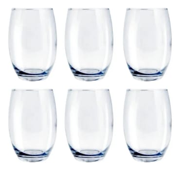 Conjunto de 6 Copos Vidro 450ml Califórnia Praticasa Transparente