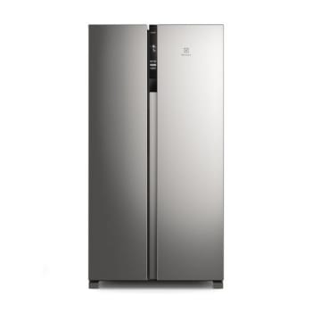 Geladeira Electrolux Frost Free 435L Efficient com AutoSense Inverter Side by Side cor Inox Look - IS4S