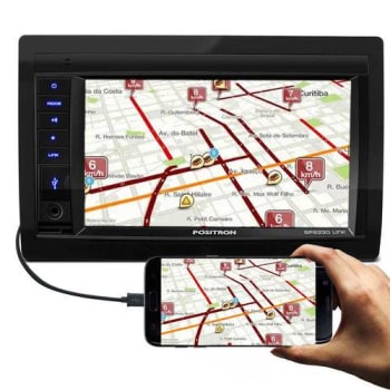 Central Multimídia Pósitron Sp8230 Link 2 Din 6.2" Lcd Bluetooth Touch Screen Usb Sd Mp3 Am Fm