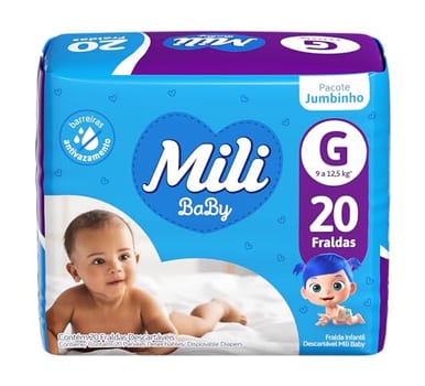 Mili Fralda Baby Jumbinho G - 20 Unidades