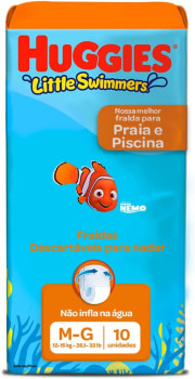 Fralda Infantil Little Swimmers M/G, 10 Unidades, Huggies