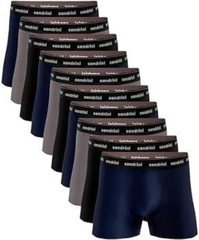 Kit 10 Cuecas Boxer Sandrini Masculinas Algodão Conforto