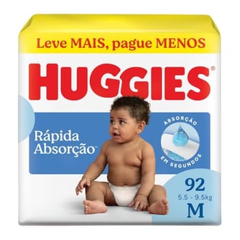 Huggies Fralda Tripla Proteção M 92 Un