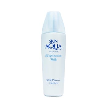 SKIN AQUA® Super Moisture Milk 40g - Protetor Solar Facial sem cor FPS50 com Ácido Hialurônico e Textura Leve