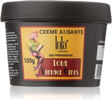 Redutor De Volume Vintage Girls 100G, Lola Cosmetics, Preto/Amarelo