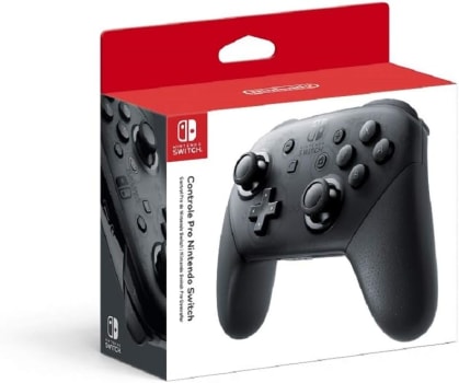 Nintendo, Controle Nintendo Switch, Pro, Sem Fio, Vibração HD, Controle de Movimento, Funcionalidade Amiibo Embutida, Cinza