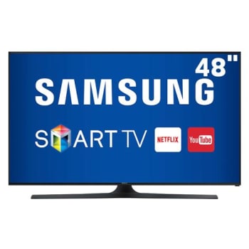Smart TV LED 48" Full HD Samsung 48J5300 com Connect Share Movie, Screen Mirroring, Wi-Fi, Entradas HDMI e USB