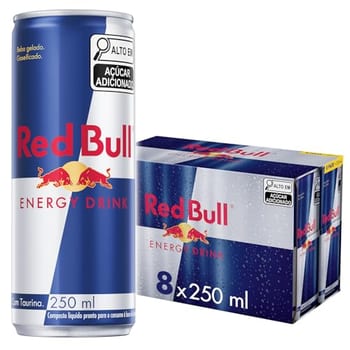 Red Bull Energético, Energy Drink, 250ml, 8 latas