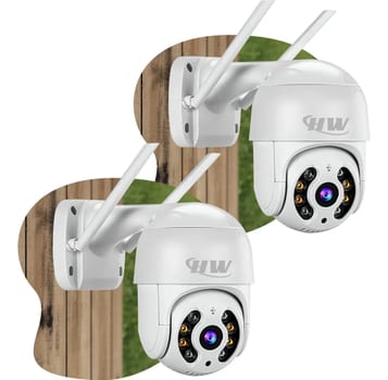 Kit 2 Câmeras Segurança Ip Interna Externa Wifi iCSee Infravermelho Prova D’Água - HW