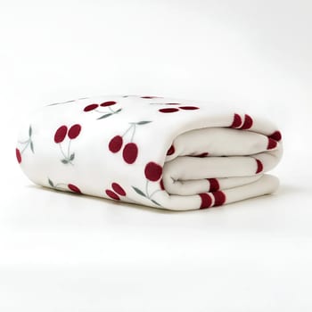 Cobertor Manta Flannel Soft King Queen 2,20x2,40 Luxo Cor Cerejas Desenho do Tecido Florido