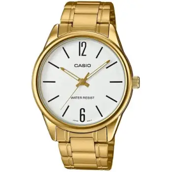 Relógio Masculino Analógico Casio MTP-V005G-7BUDF - Branco/Dourada