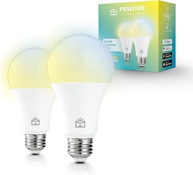 Kit Smart Lâmpada Wi-Fi Positivo Casa Inteligente Branca Quente e Fria Colorido RGB LED 9W Bivolt