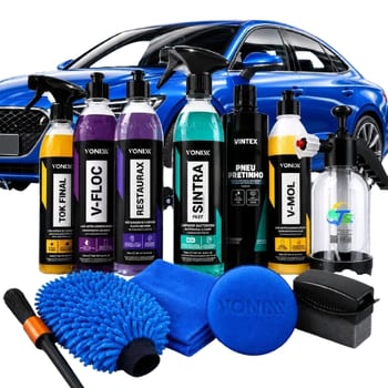Kit Completo Lavar Carro Rapido Cera Pulverizador 2l Brilho