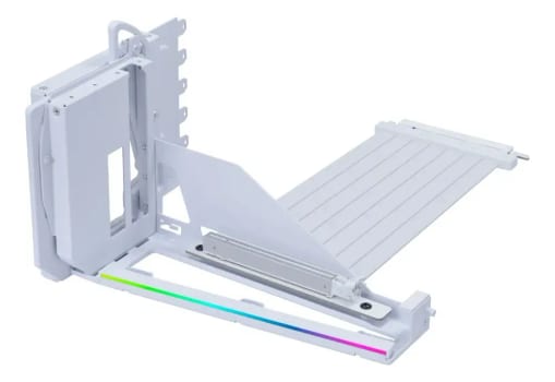 Suporte Vertical Lian Li V4 Branco para Placa de Vídeo e Placa Mãe ATX, ARGB, incluindo cabo Riser PCIE 5.0 - VG4-5-V4W