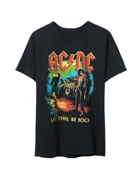 Camiseta Rock: AC/DC Let There Be Rock, Preto, PP