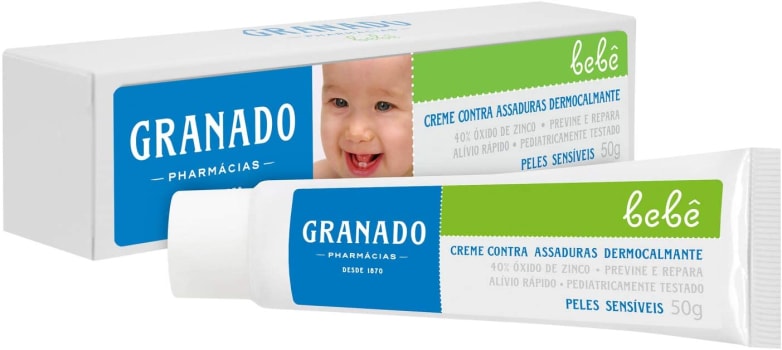  Creme Assaduras Dermocalmante Bebe Pele Sensíveis, Granado, 50G 