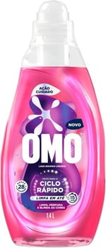 Lava-Roupas Líquido Omo Ciclo Rápido Ação Antiodor Frasco 1,4l