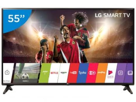 Smart TV LED 55" LG Full HD 55LJ5550 WebOS - Conversor Digital Wi-Fi 2 HDMI 1 USB - Magazine Ofertaesperta