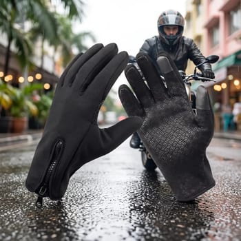 Luva Termica Impermeavel Touch Screen Chuva Frio Vento Antiderrapante Motoboy Motoqueiro Ajustavel Masculina Feminina Moto Bike Trilha Inverno Louis