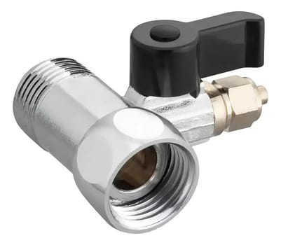 Adaptador de Metal para Purificador de Água 1/2" x 1/4" com Registro Oxygen
