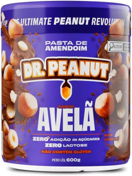 Dr Peanut, Pasta de Amendoim - 600g Avelã com Whey Protein