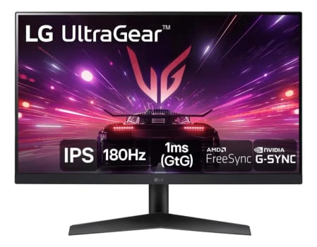 Monitor Gamer LG UltraGear 24”IPS Full HD 180Hz 1ms (GtG) NVIDIA G-SYNC AMD FreeSync HDR10 sRGB 99% HDMI DisplayPort, Preto- 24GS60F