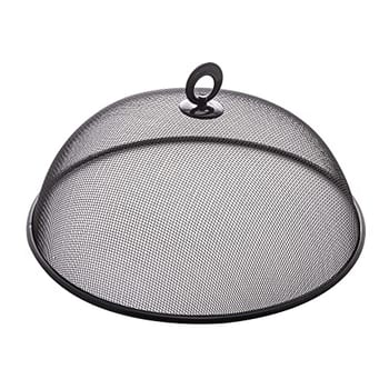 LYOR - Tela Protetora para Alimentos de Metal Revestida com Plástico Preta 24,5cm x 9cm