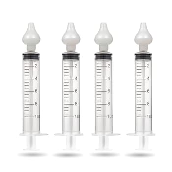Kit com 2 Seringas de Sucção Nasal 10ml para Lavagem e Higiene Nasal, Limpeza Suave, Reutilizável e Fácil de Usar (2)