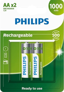 Pilha Recarregável Philips AA 1.2V 1.000mah Padrão R6B2RTU10/59