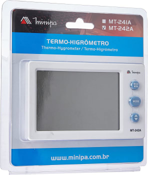 Relogio Termo Higrometro Mt242A Minipa