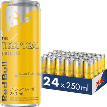 Energético Red Bull Energy Drink, Tropical, 250ml (24 latas)