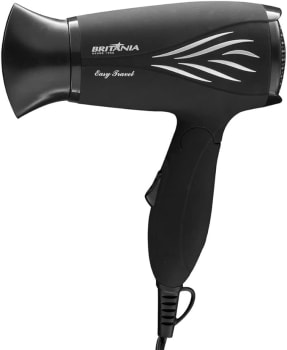 Secador de cabelo, Easy travel, 800w, Preto, Bivolt, Britânia