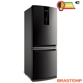 Refrigerador de 02 Portas Brastemp Frost Free com 443 Litros com Freezer Invertido Cor Inox - BRE57AK