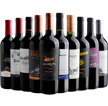 Kit 10 Vinhos por R$24,90 cada garrafa + Frete Grátis*