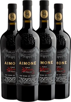 Kit 4 Aimone Vino Rosso d’Italia por R$66,90 cada garrafa