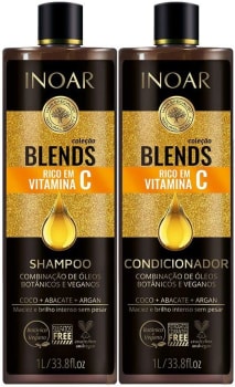 Kit Inoar Shampoo + Condicionador 1L Blends Vitamina C