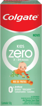 Gel Dental Colgate Zero Kids 3 A 24 Meses Mix De Frutas 50g Colgate