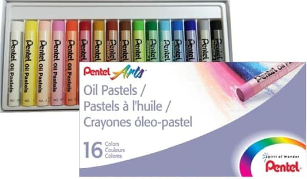 Giz Pastel Oleoso Pentel Arts 16 Cores