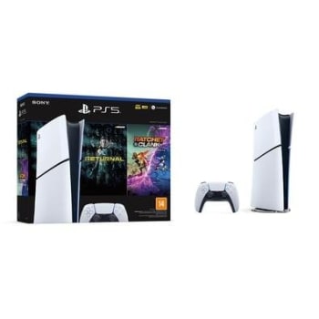 Console PlayStation 5 Slim SSD 1TB Edição Digital Branco + 2 Jogos Digitais