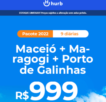 Pacote Maceió + Maragogi + Porto de Galinhas - 2022 Aéreo + Hospedagem (9 Diárias) 