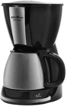 Cafeteira Inox 30 Temp 110V 1,2L Preta 800W - Britânia