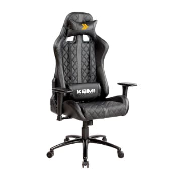 Cadeira Gamer KBM! GAMING CG450, Preto, Com Almofadas, Reclinável, Descanso de Braço 2D