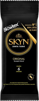 2 Pacotes Preservativo Skyn Original - 6 Unidades Cada