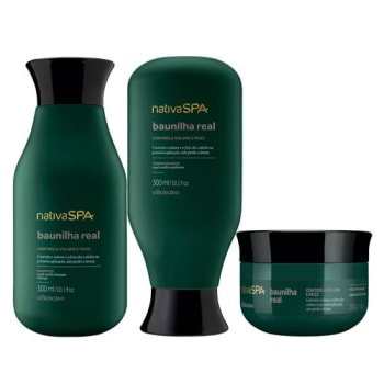 Combo Nativa SPA Baunilha Real: Shampoo + Condicionador + Máscara Capilar